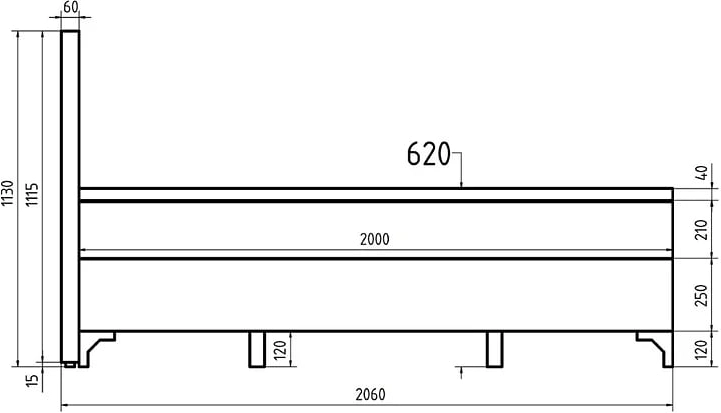 Łóżko kontynentalne 140 Sia