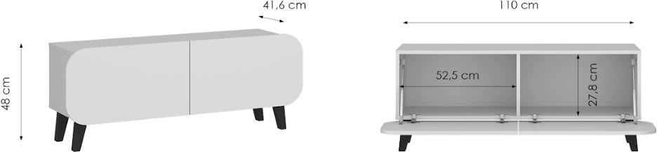 TV stolek Smooth Edge