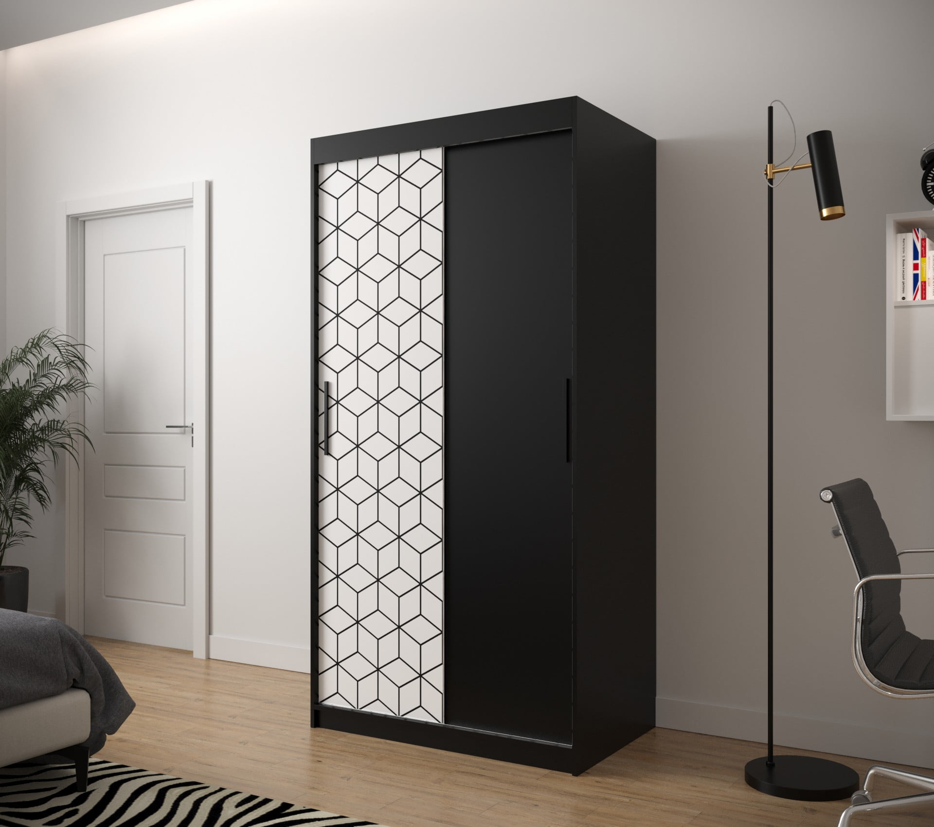

Skříň s posuvnými dveřmi Plaster 100 - Abiks Meble