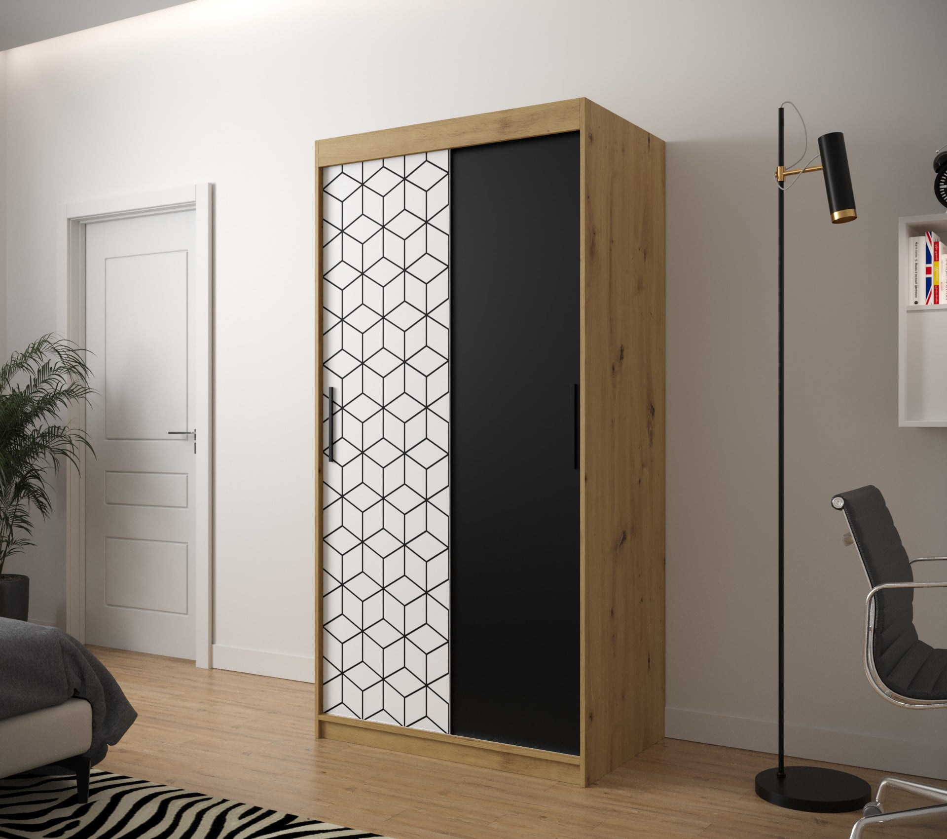 

Skříň s posuvnými dveřmi Plaster 100 - Abiks Meble