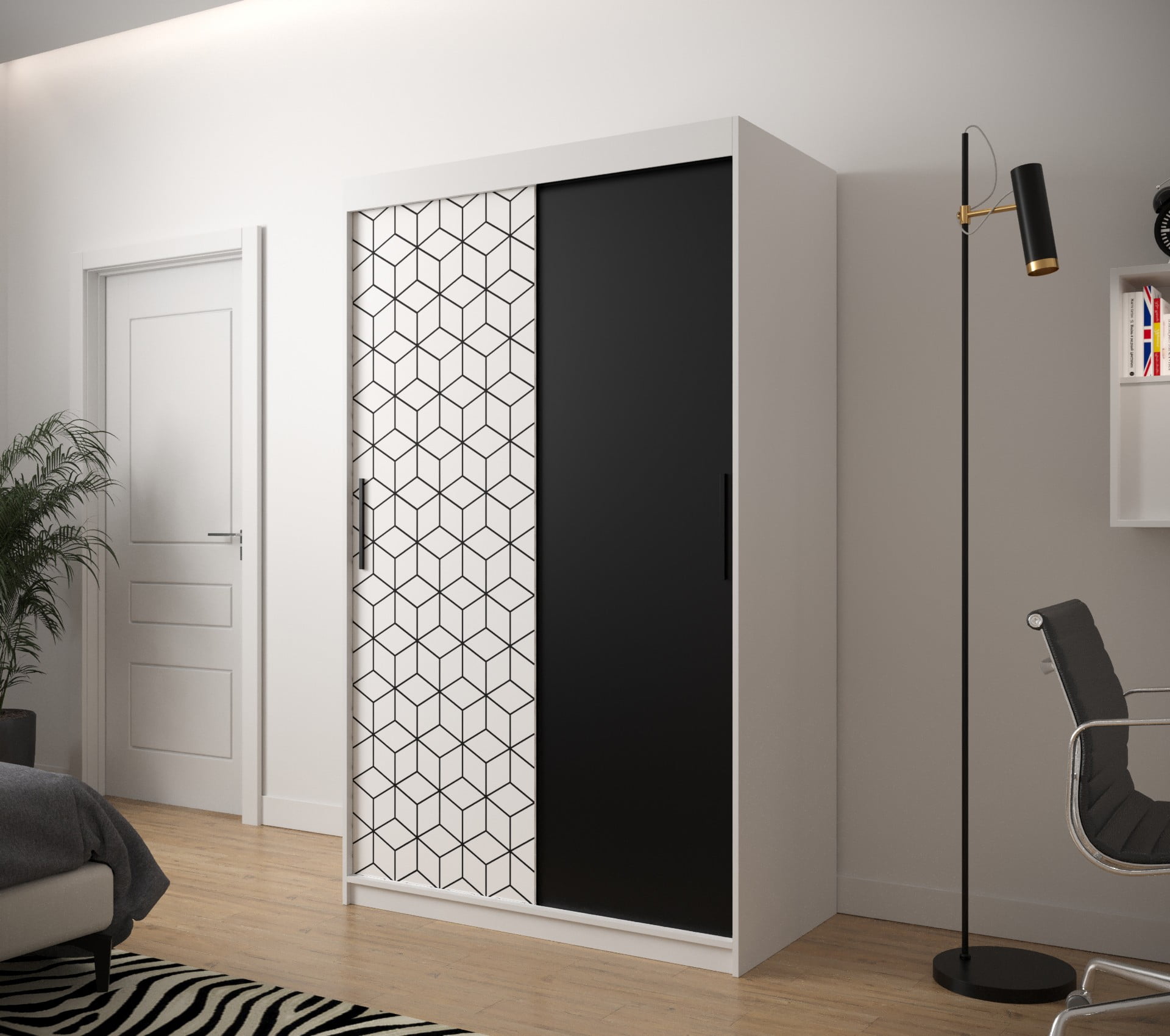 

Skříň s posuvnými dveřmi Plaster 120 - Abiks Meble