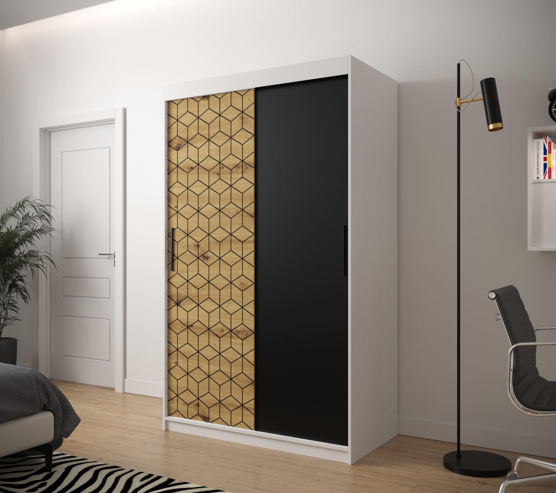 

Skříň s posuvnými dveřmi Plaster 120 - Abiks Meble