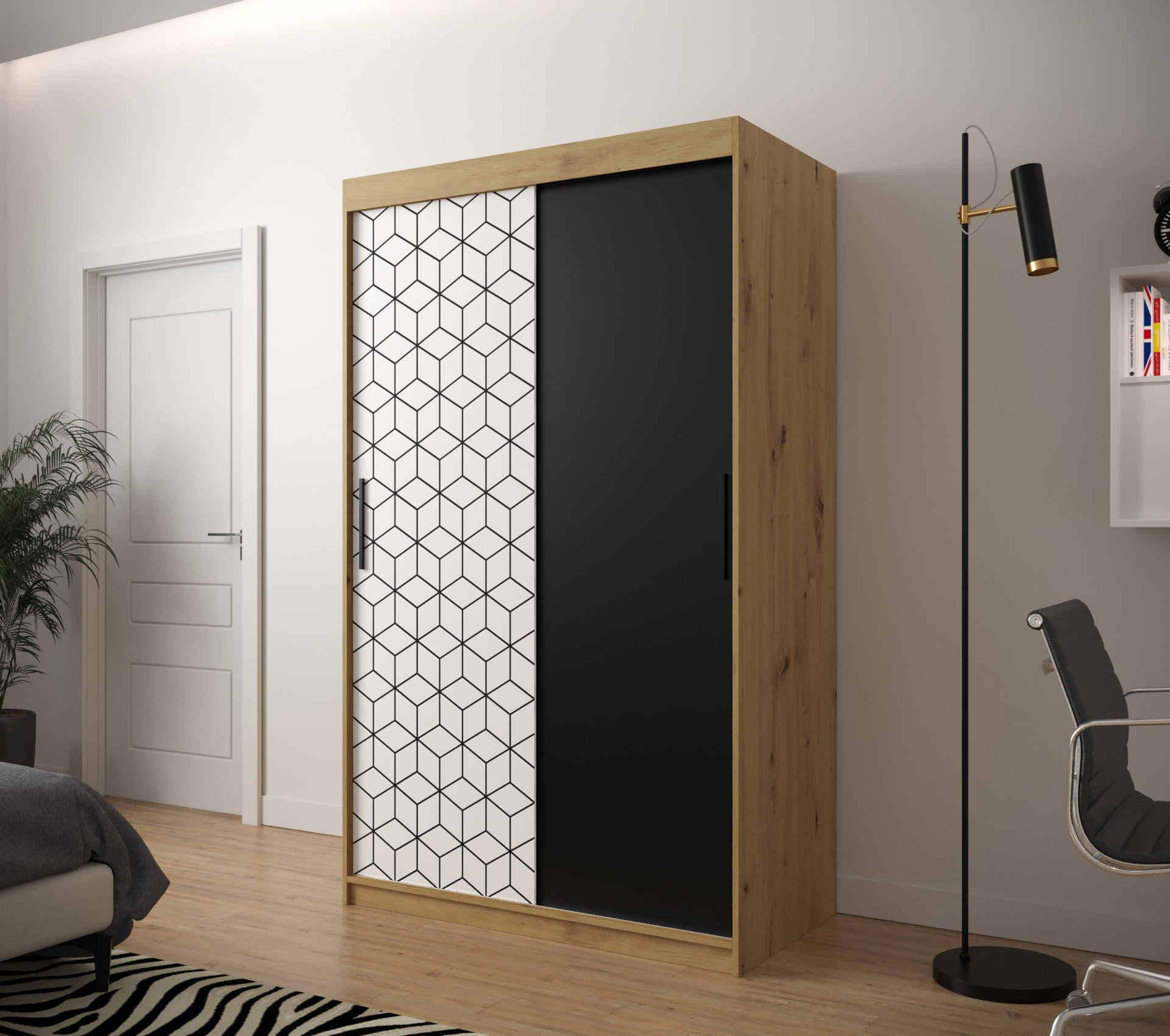 

Skříň s posuvnými dveřmi Plaster 120 - Abiks Meble