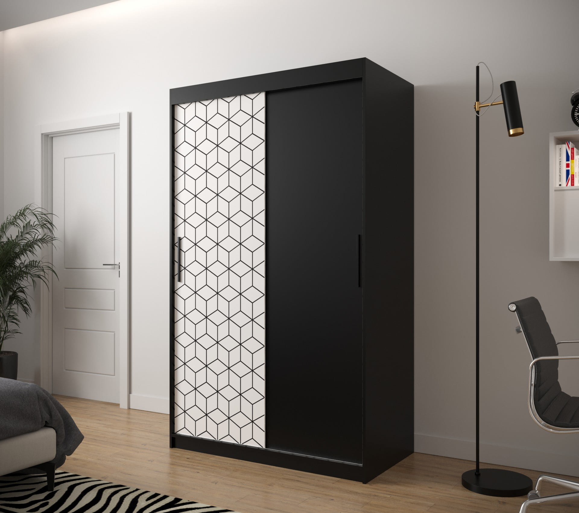 

Skříň s posuvnými dveřmi Plaster 120 - Abiks Meble