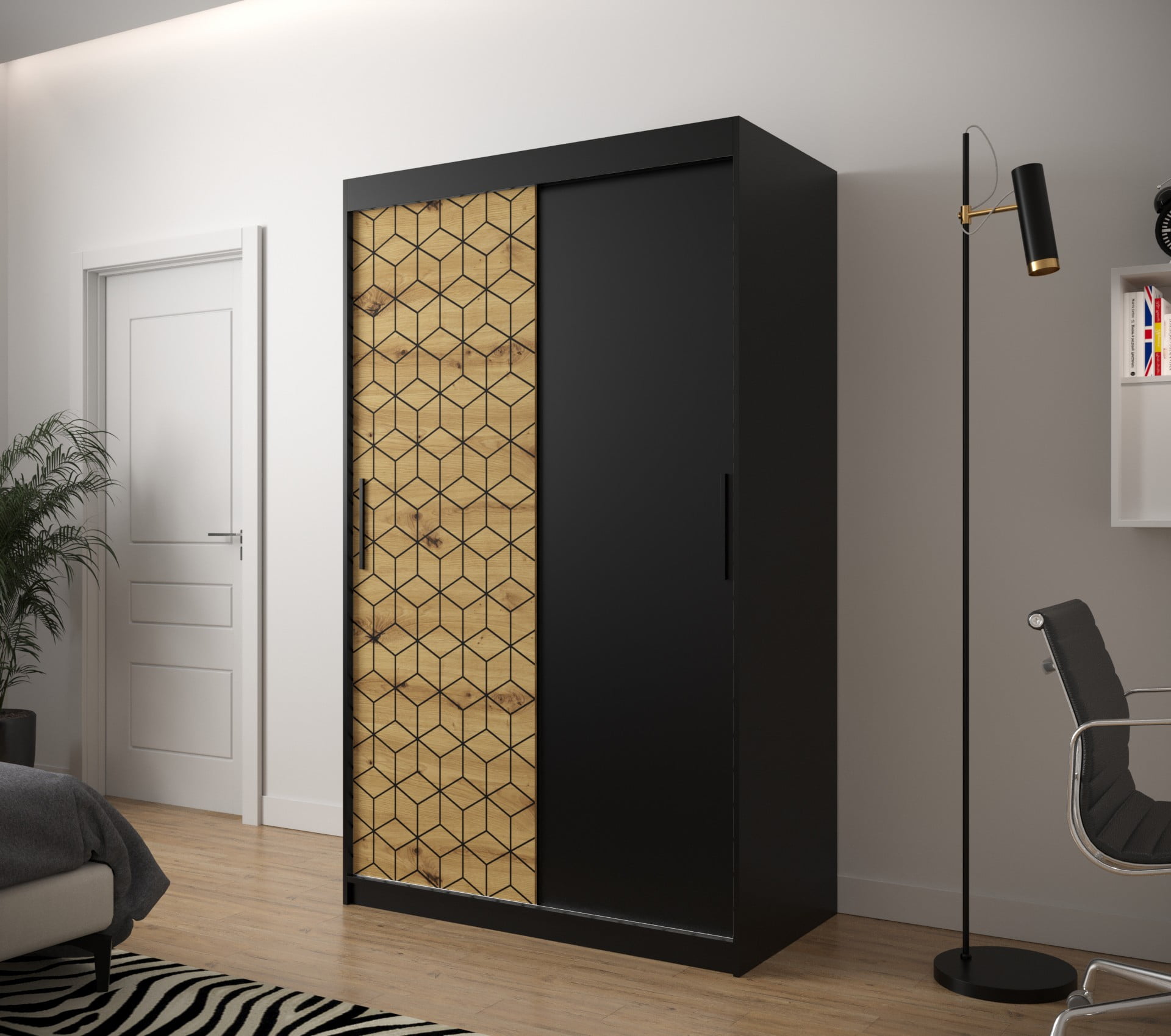 

Skříň s posuvnými dveřmi Plaster 120 - Abiks Meble