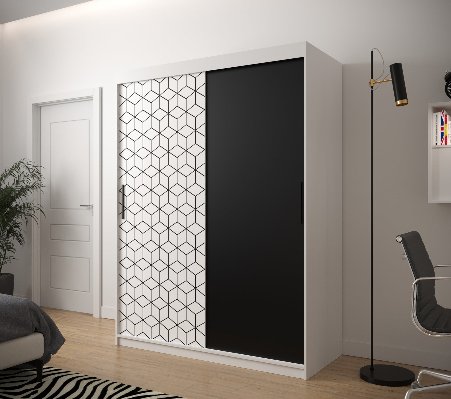 

Skříň s posuvnými dveřmi Plaster 150 - Abiks Meble