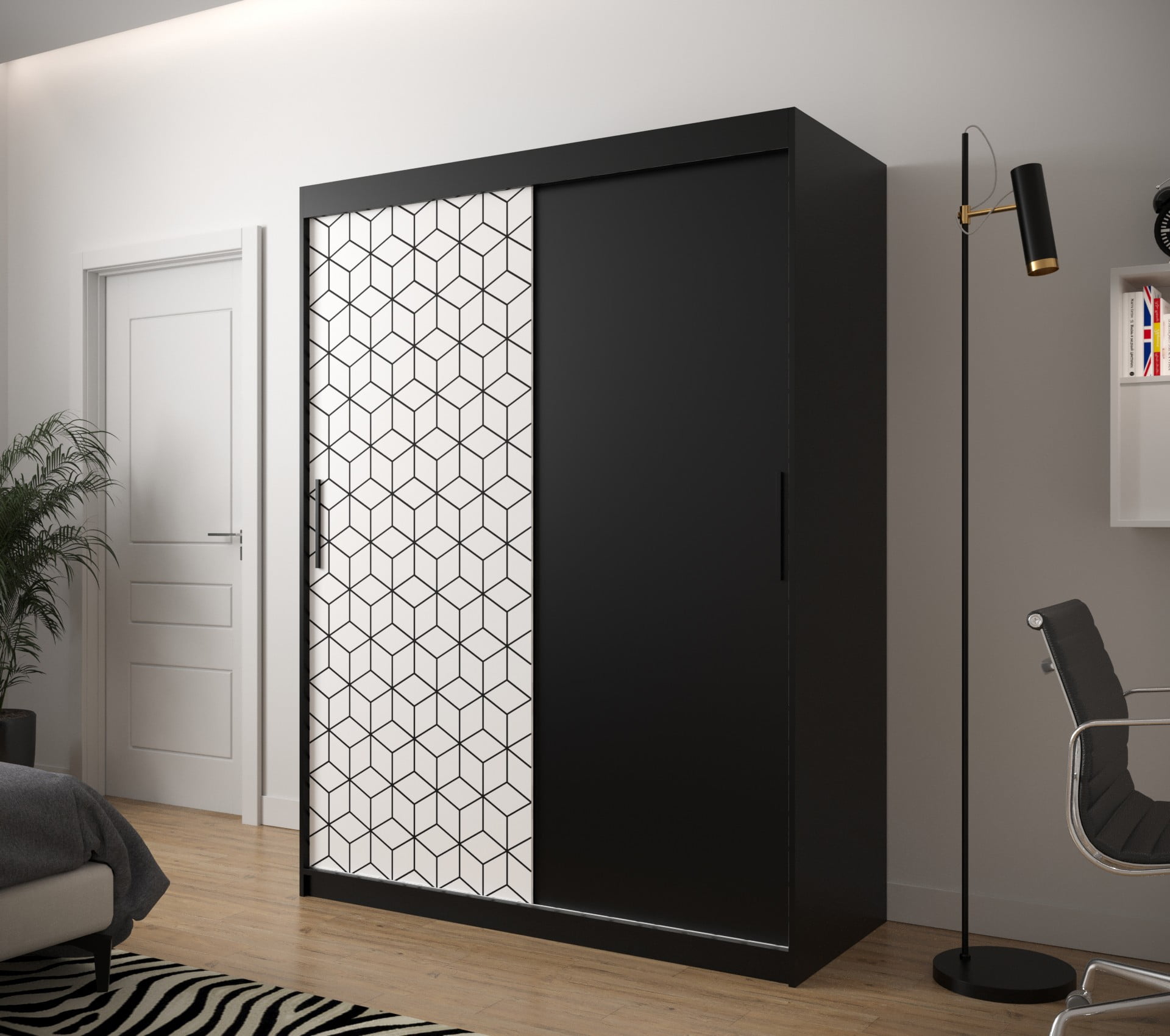 

Skříň s posuvnými dveřmi Plaster 150 - Abiks Meble