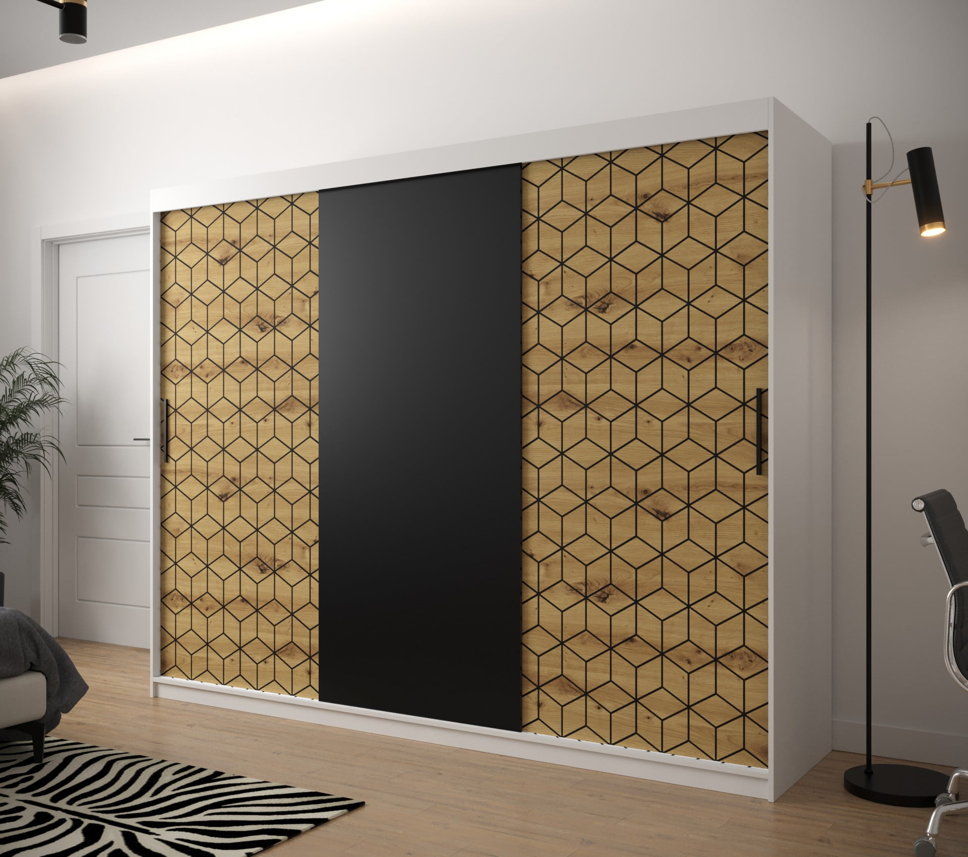 

Skříň s posuvnými dveřmi Plaster 250 - Abiks Meble