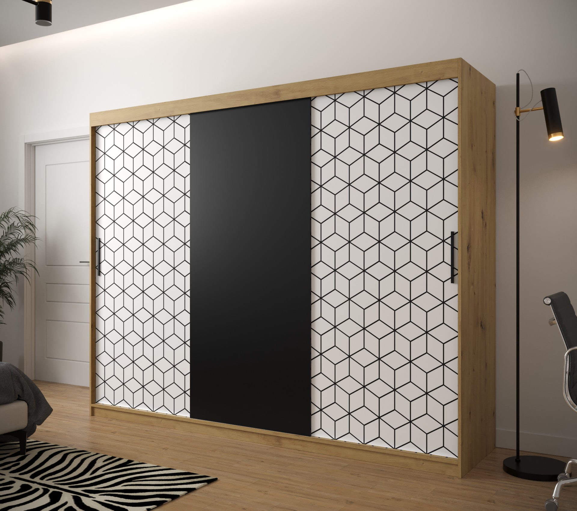 

Skříň s posuvnými dveřmi Plaster 250 - Abiks Meble