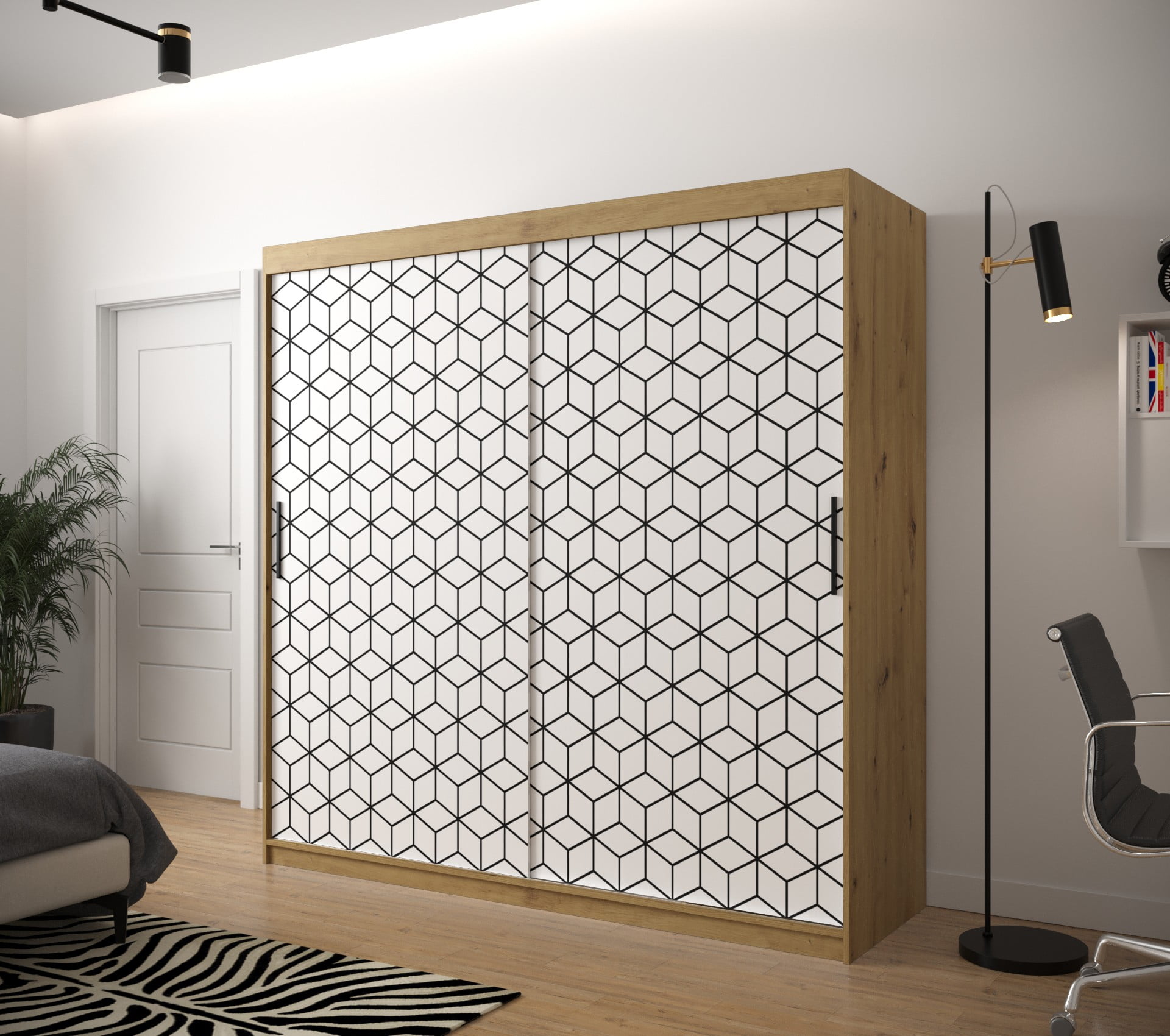 

Skříň s posuvnými dveřmi Plaster 1 200 - Abiks Meble