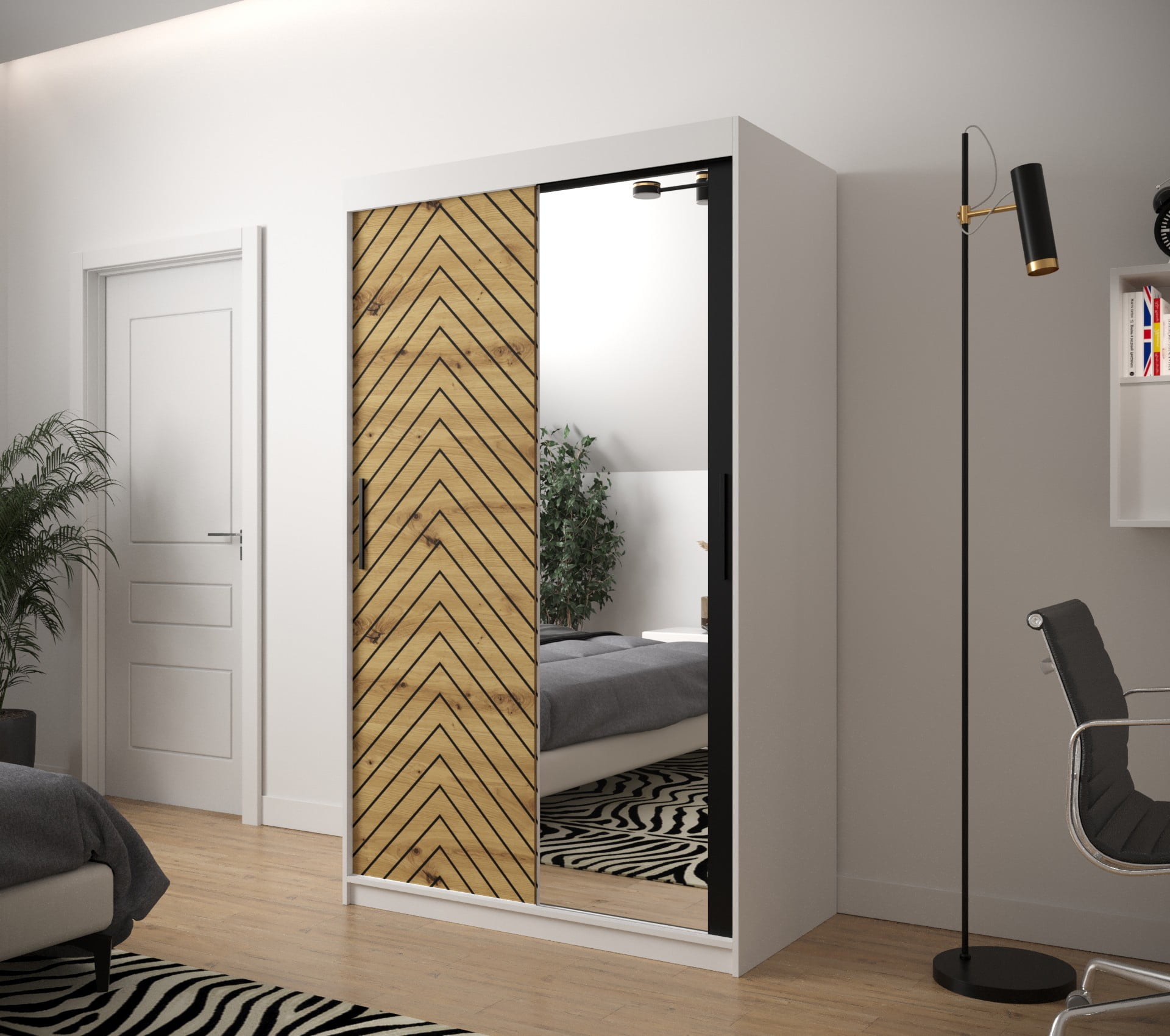 

Skříň s posuvnými dveřmi Jodełka 2 120 - Abiks Meble