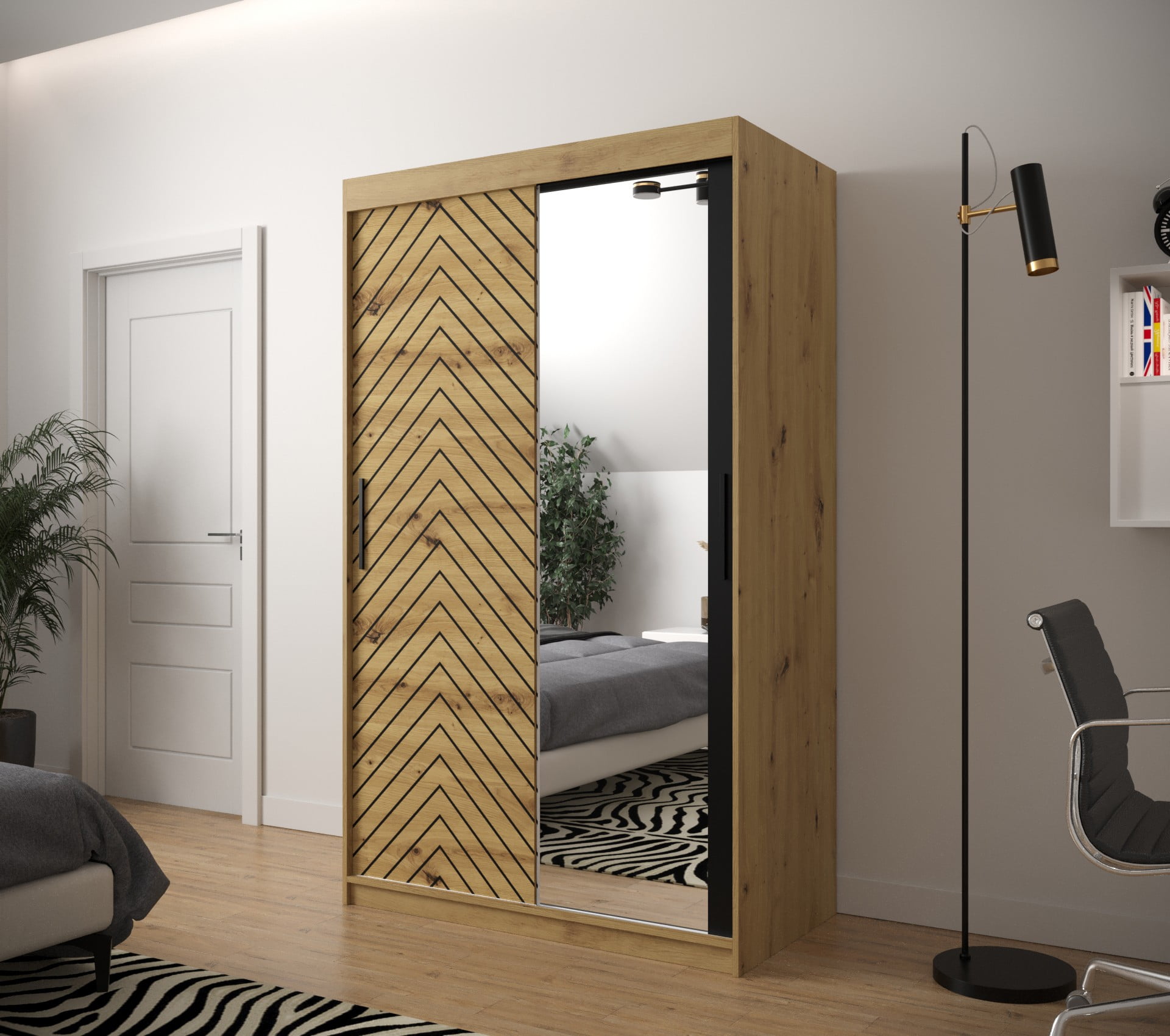 

Skříň s posuvnými dveřmi Jodełka 2 120 - Abiks Meble