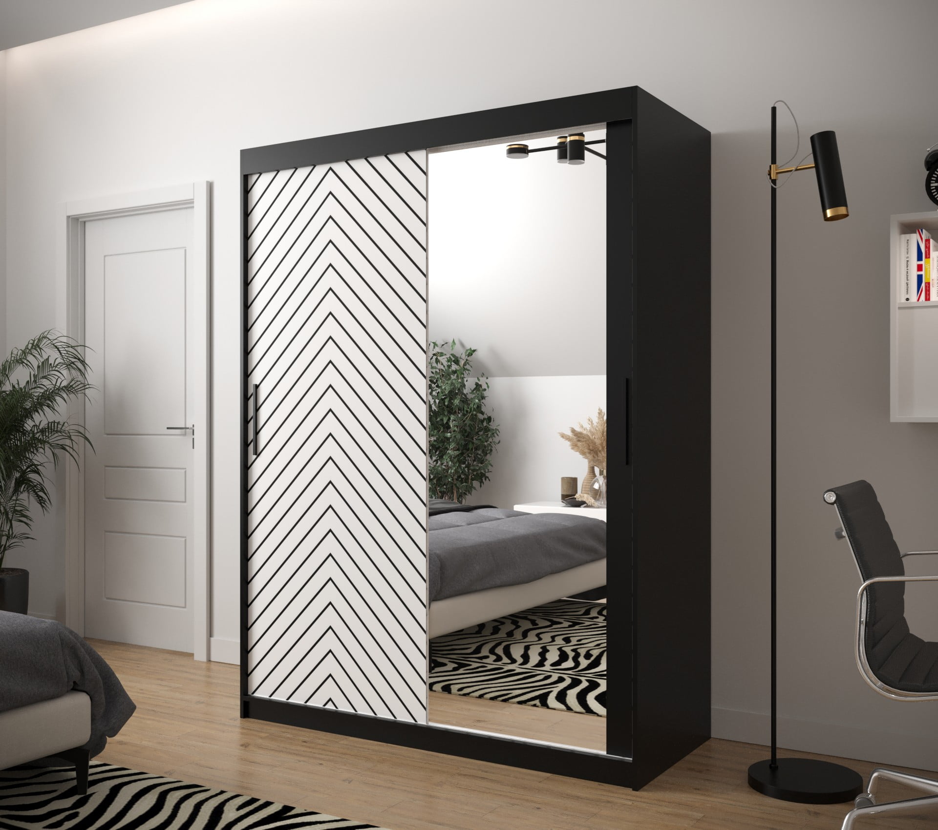 

Skříň s posuvnými dveřmi Jodełka 2 150 - Abiks Meble