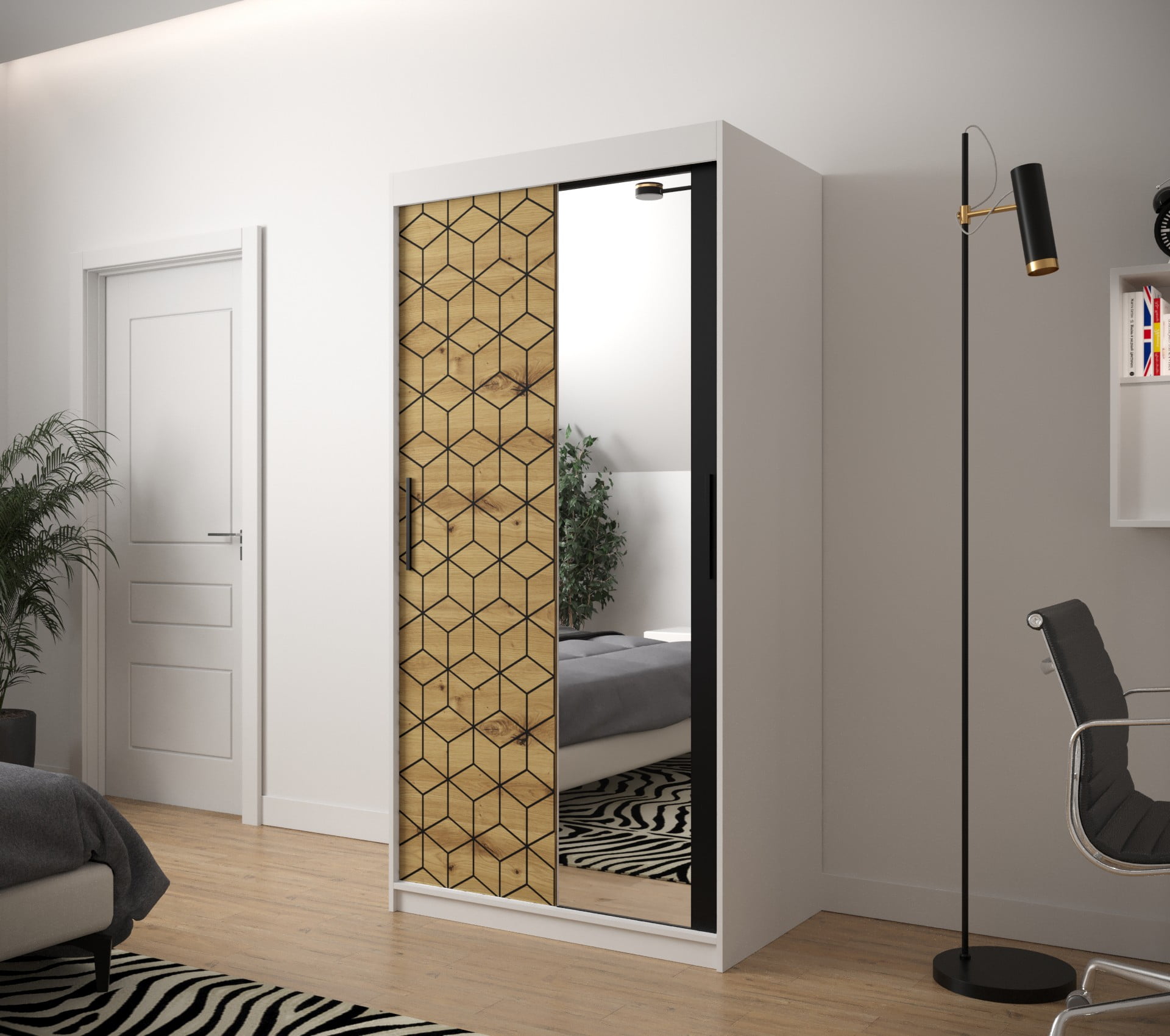 

Skříň s posuvnými dveřmi Plaster 2 100 - Abiks Meble