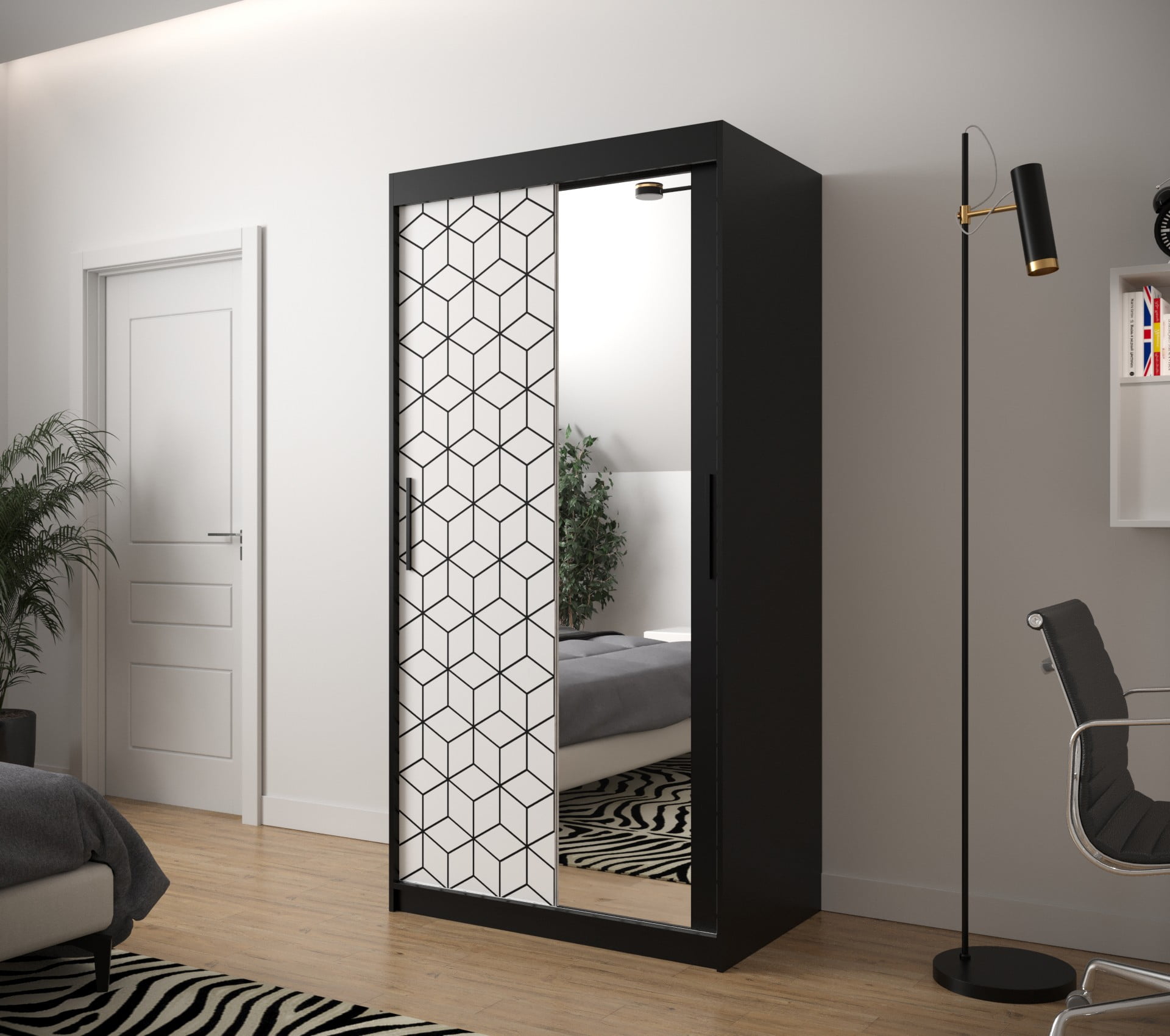 

Skříň s posuvnými dveřmi Plaster 2 100 - Abiks Meble