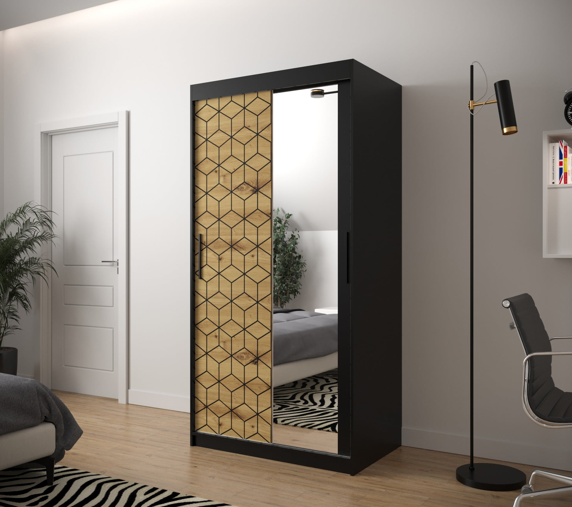 

Skříň s posuvnými dveřmi Plaster 2 100 - Abiks Meble