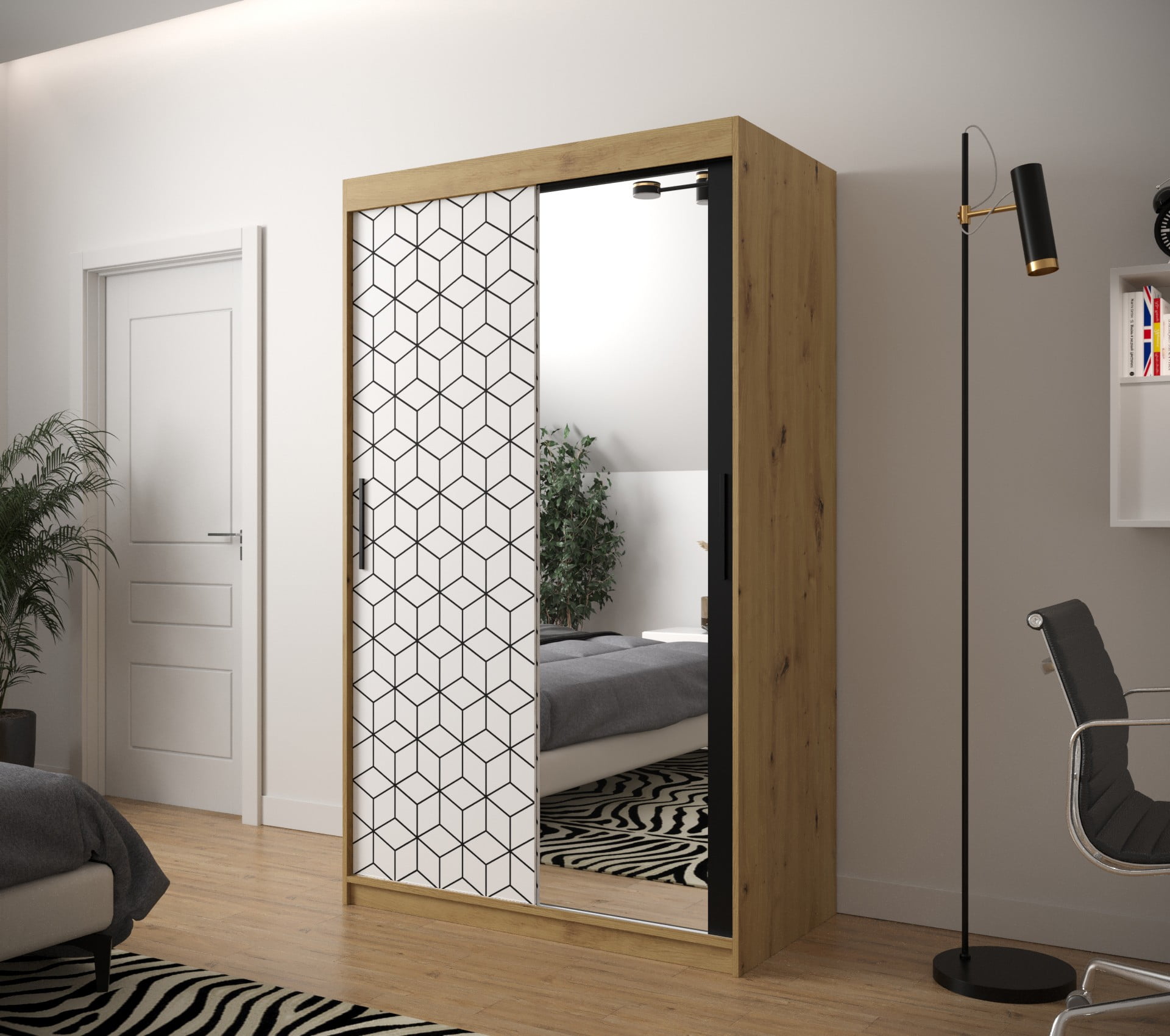 

Skříň s posuvnými dveřmi Plaster 2 120 - Abiks Meble