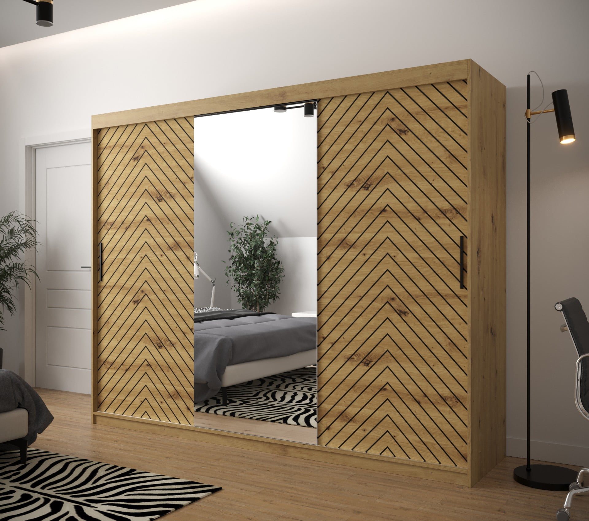 

Skříň s posuvnými dveřmi Jodełka 2 250 - Abiks Meble