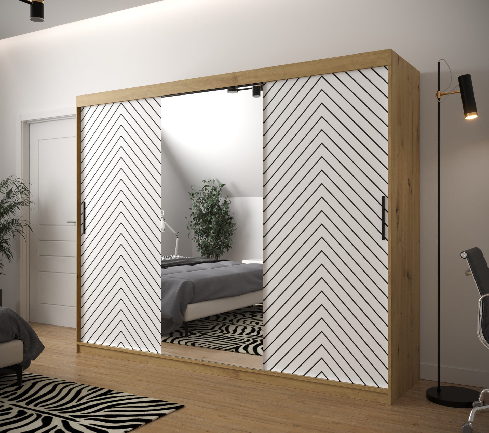 

Skříň s posuvnými dveřmi Jodełka 2 250 - Abiks Meble