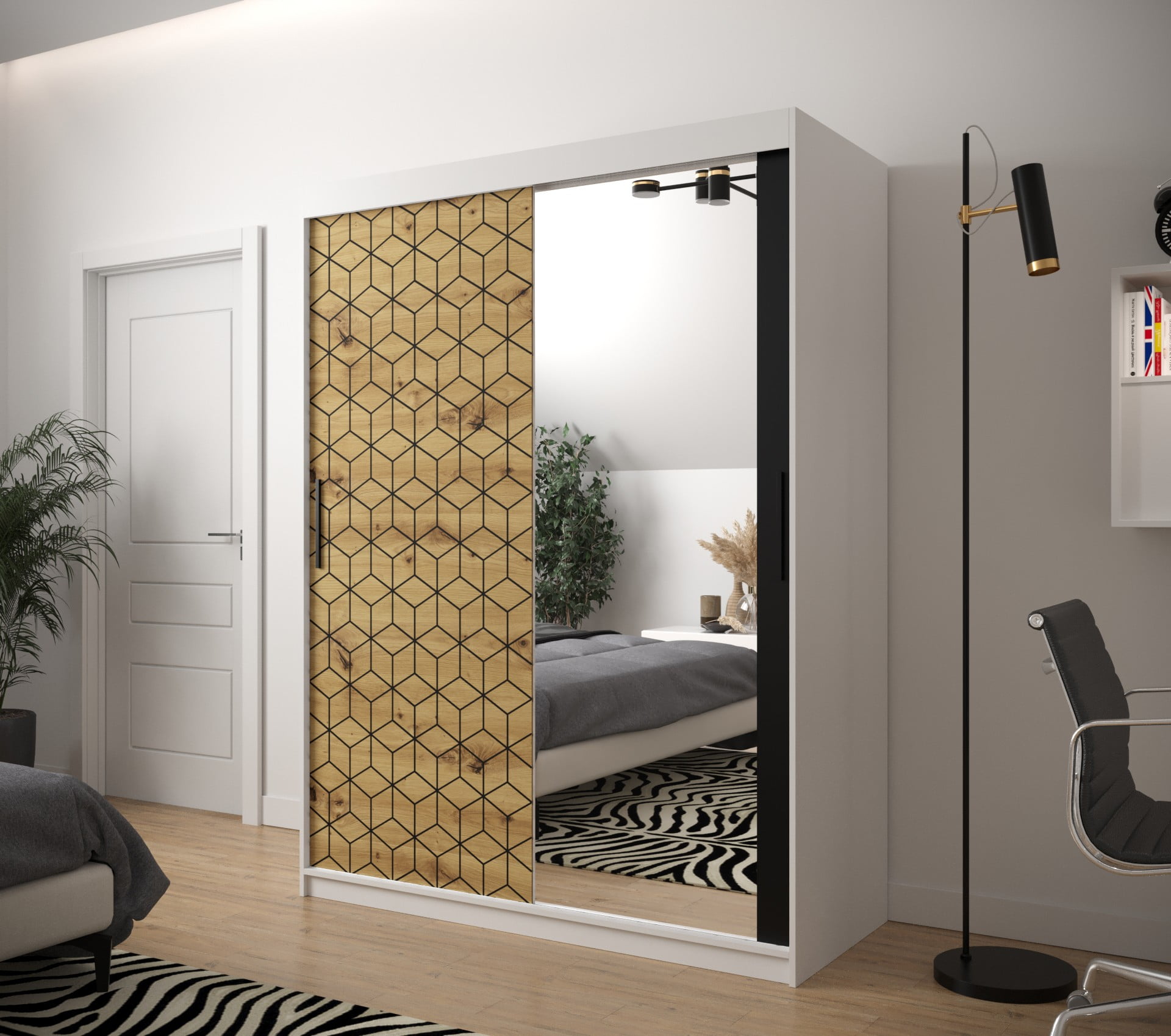 

Skříň s posuvnými dveřmi Plaster 2 150 - Abiks Meble