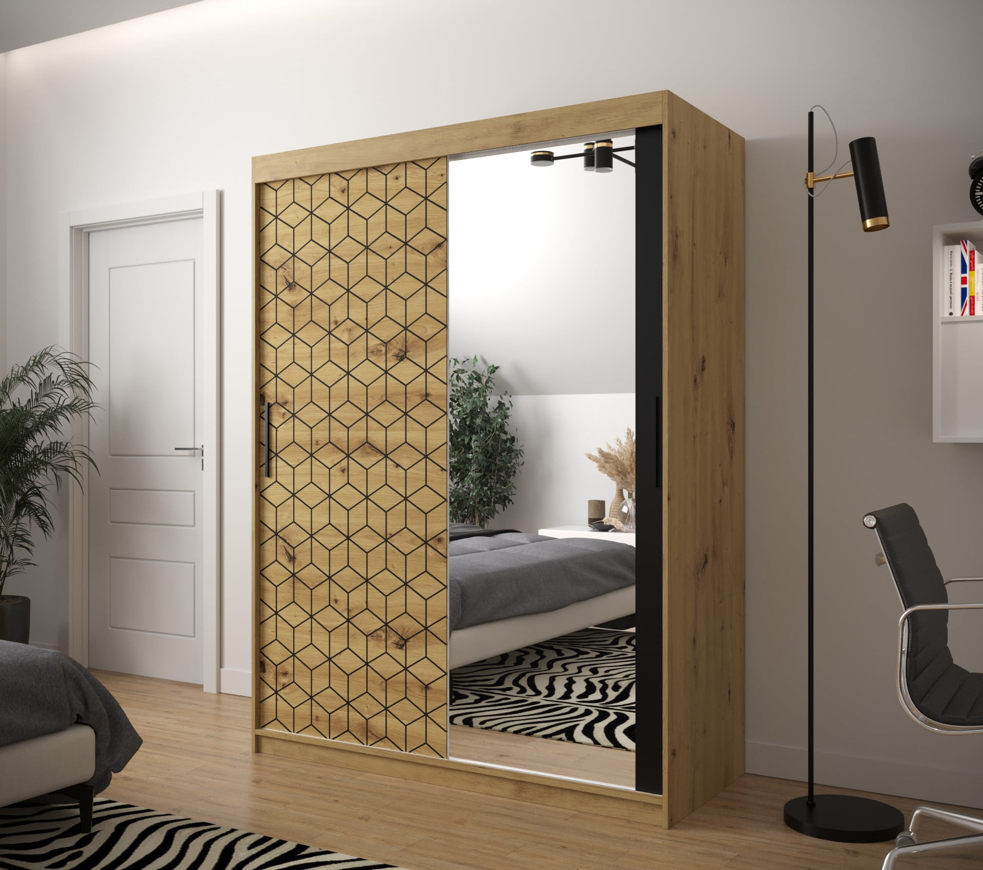 

Skříň s posuvnými dveřmi Plaster 2 150 - Abiks Meble