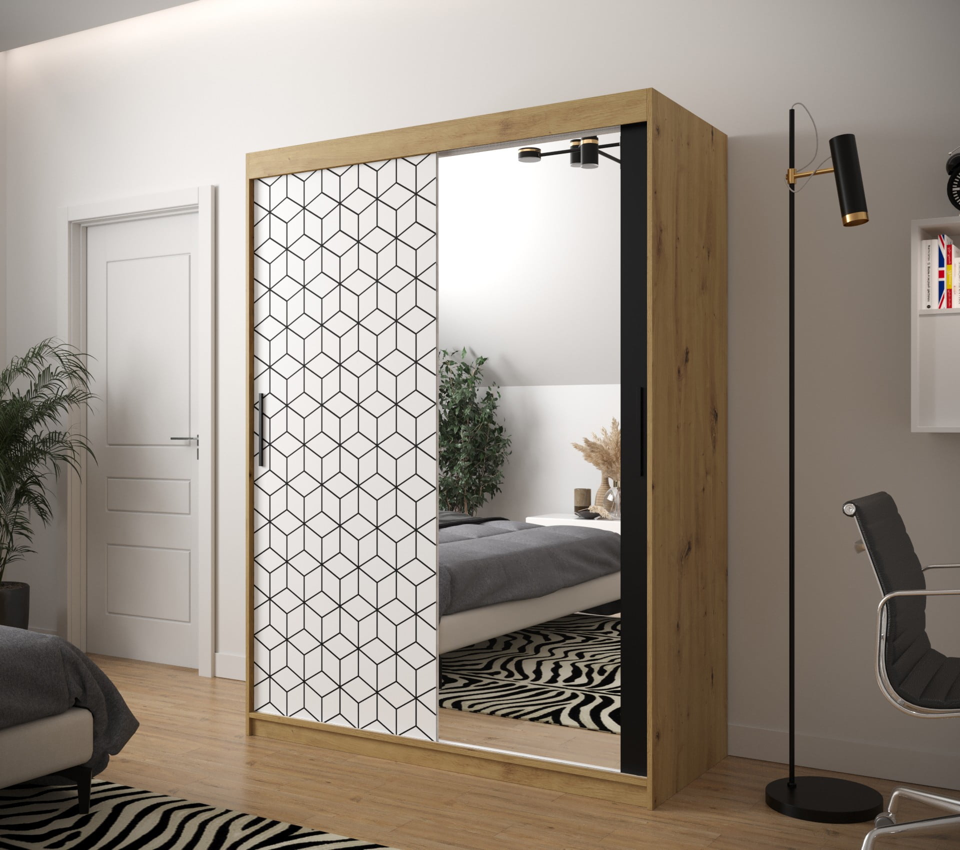 

Skříň s posuvnými dveřmi Plaster 2 150 - Abiks Meble