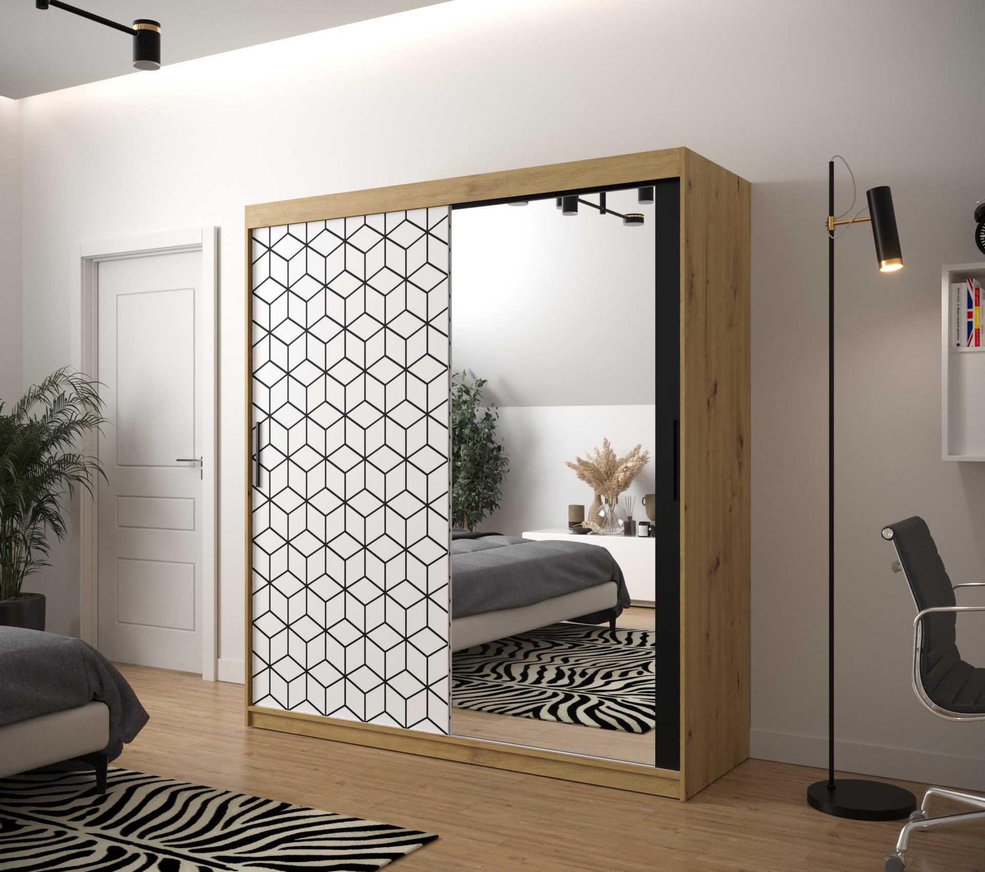 

Skříň s posuvnými dveřmi Plaster 2 180 - Abiks Meble