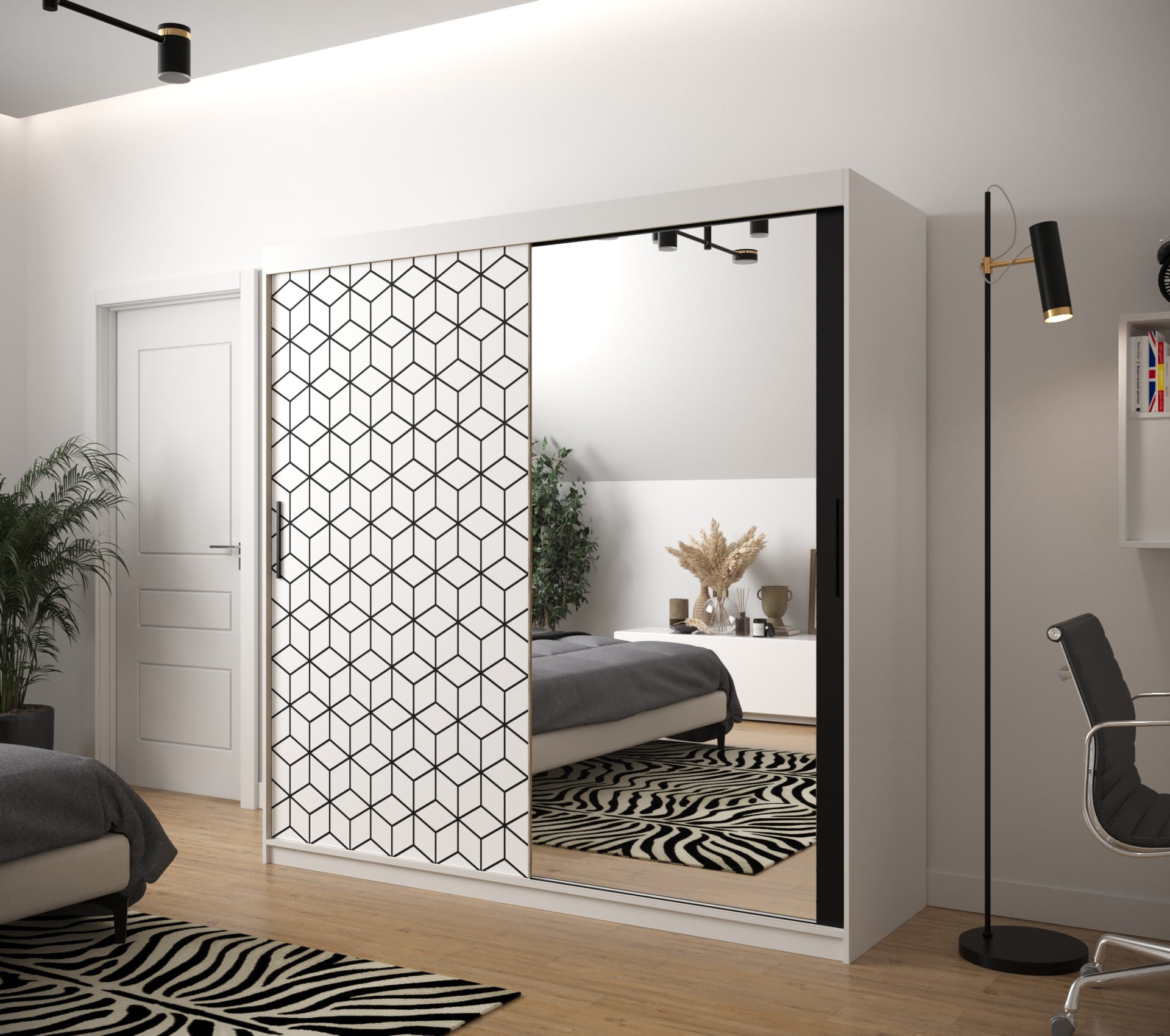 

Skříň s posuvnými dveřmi Plaster 2 200 - Abiks Meble