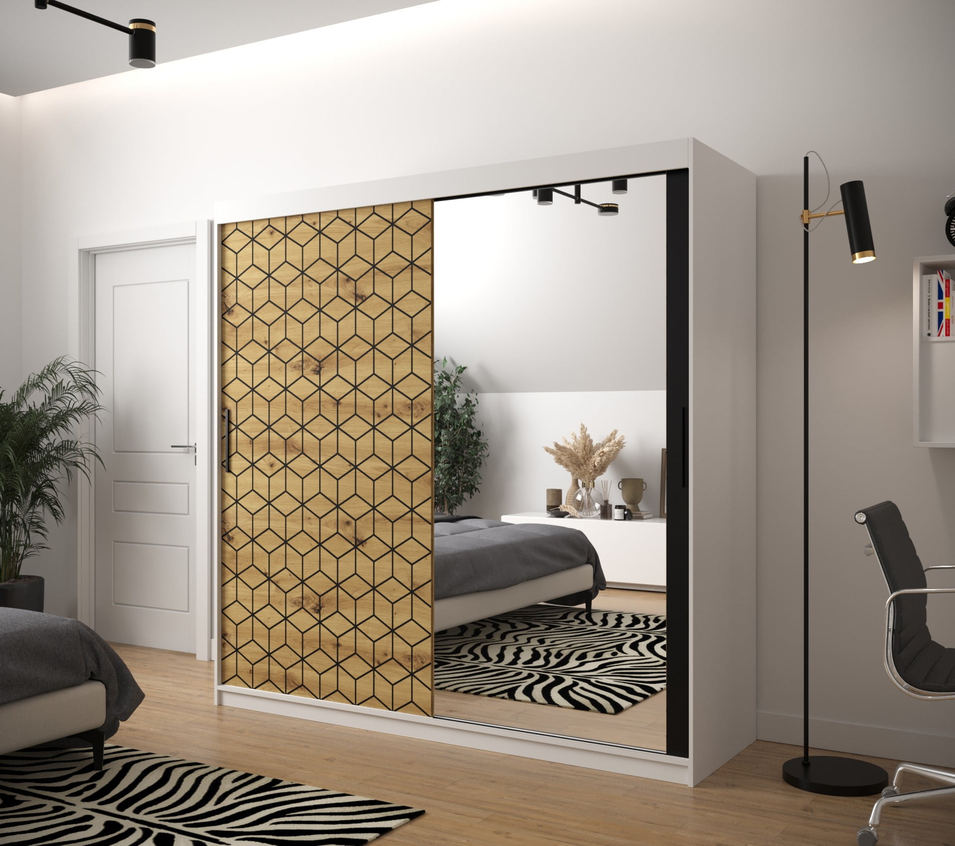

Skříň s posuvnými dveřmi Plaster 2 200 - Abiks Meble