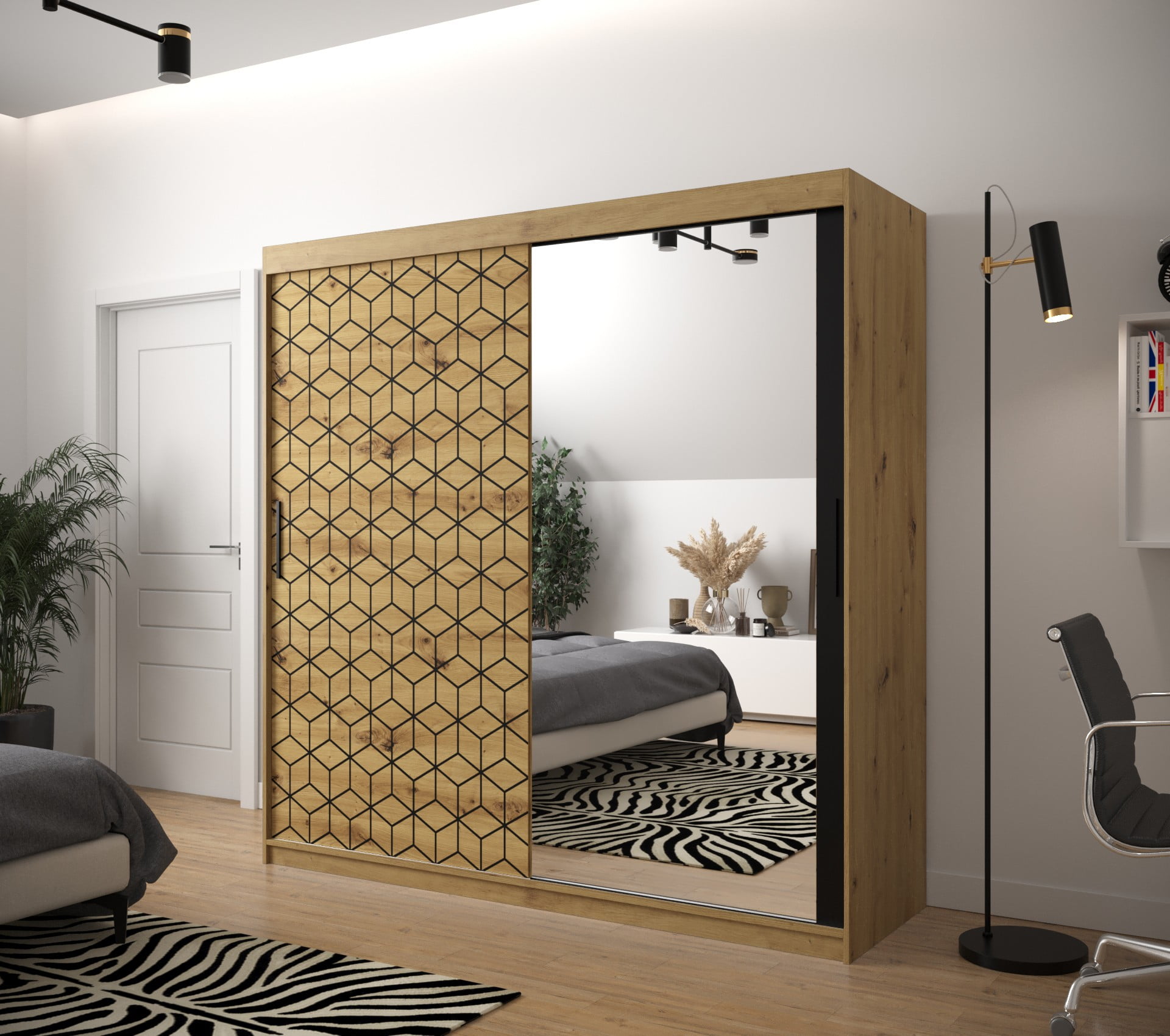 

Skříň s posuvnými dveřmi Plaster 2 200 - Abiks Meble