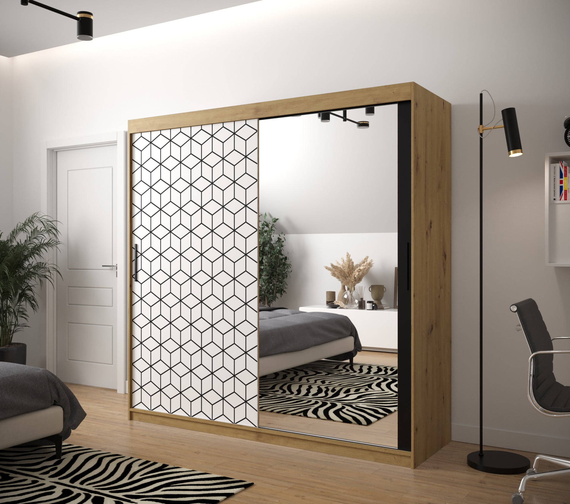 

Skříň s posuvnými dveřmi Plaster 2 200 - Abiks Meble