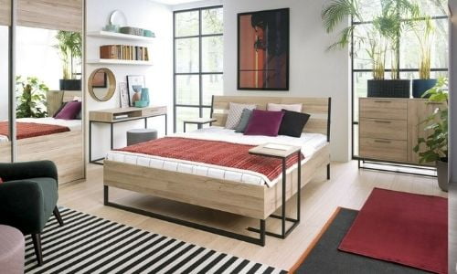 Łóżko z kolekcji Gamla marki Black Red White