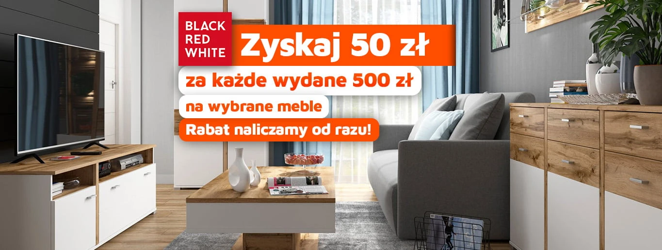 Zyskaj rabat 50 zł za każde wydane 500 zł - Black Red White