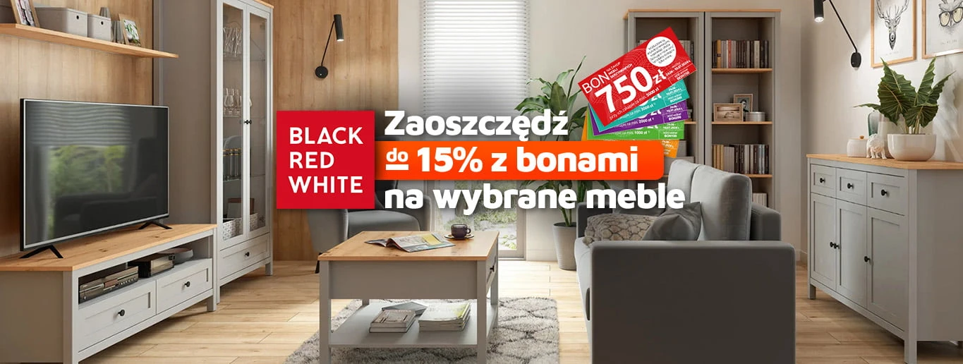 Zaoszczędź do -15% z bonami - Black Red White