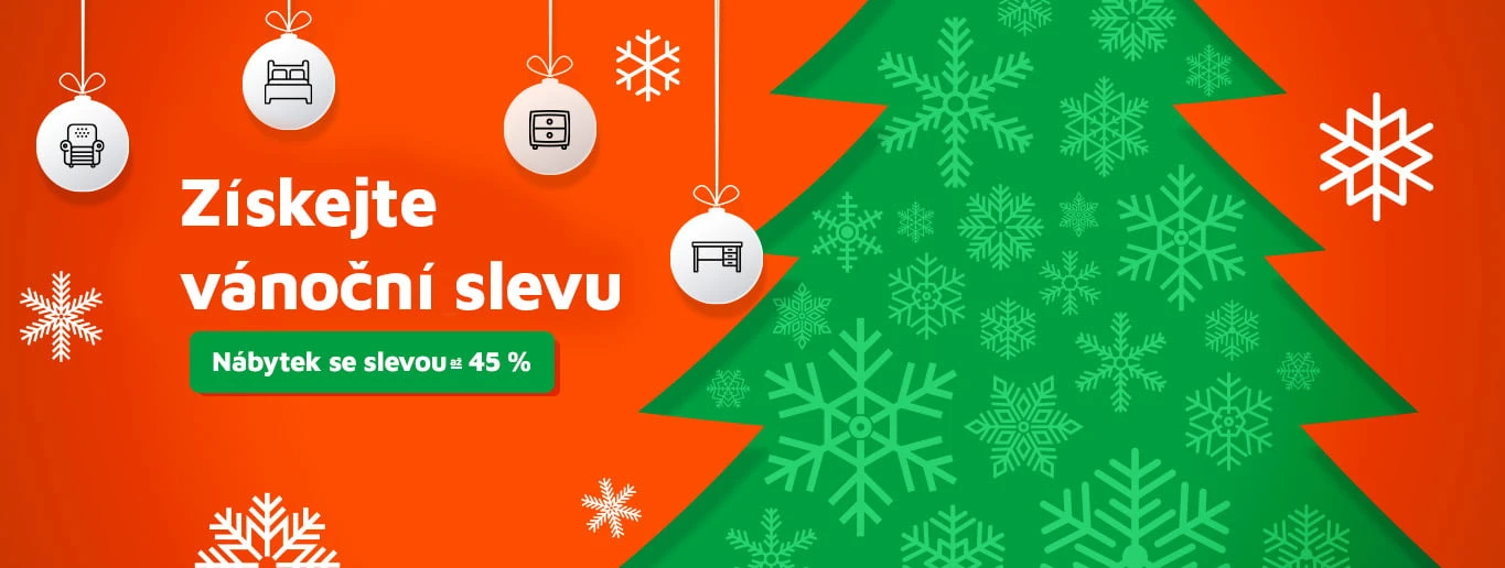 Získejte vánoční slevu Nábytek se slevou až -45 %.