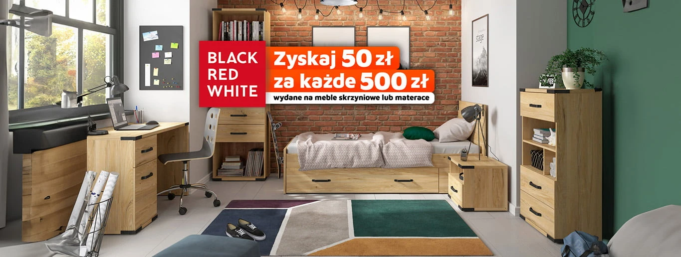 Zyskaj rabat 50 zł za każde wydane 500 zł - Black Red White