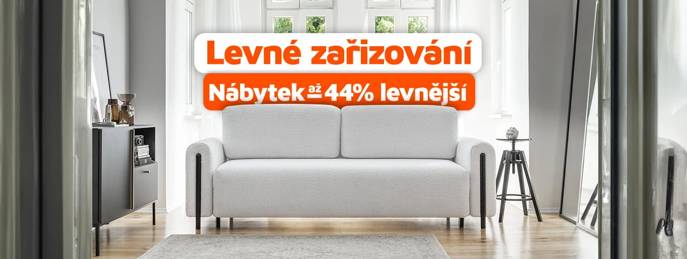 Levné zařizování Nábytek až -44% levnější