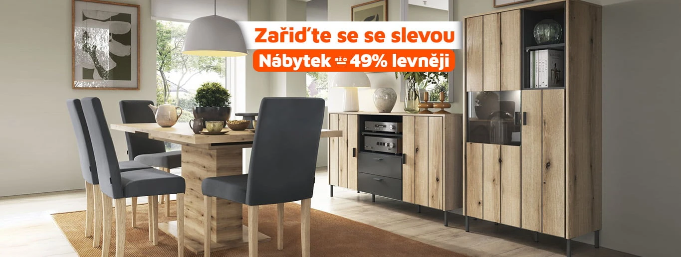 Zařiďte se se slevou Nábytek až o 49% levněji