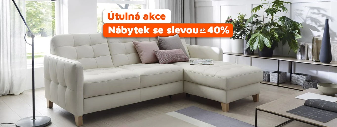 Útulná akce Nábytek se slevou až -40%