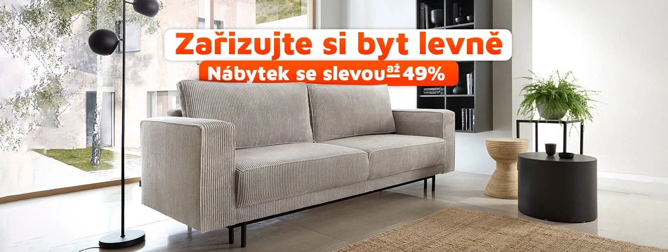 Zařizujte si byt levně Nábytek se slevou až -49%