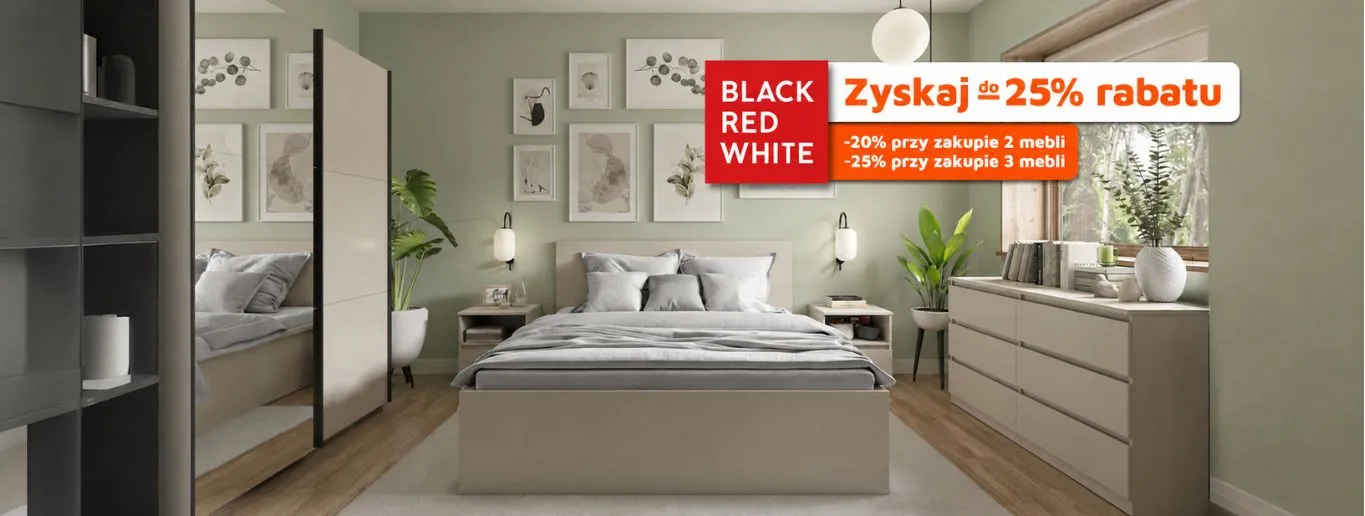 Black Red White - Zyskaj rabat do -25% na wybrane meble i materace