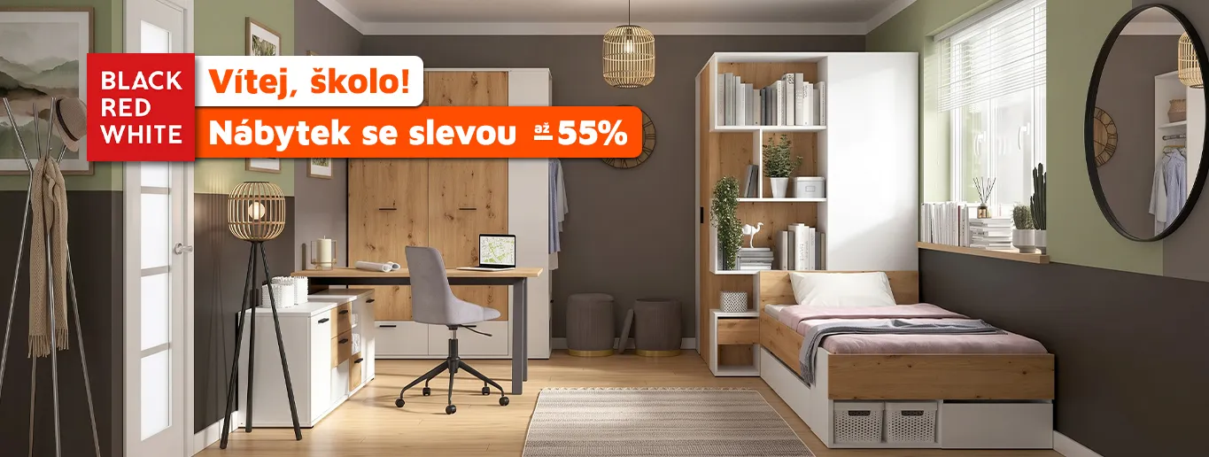 BRW - Vítej, školo! Nábytek se slevou až -55%