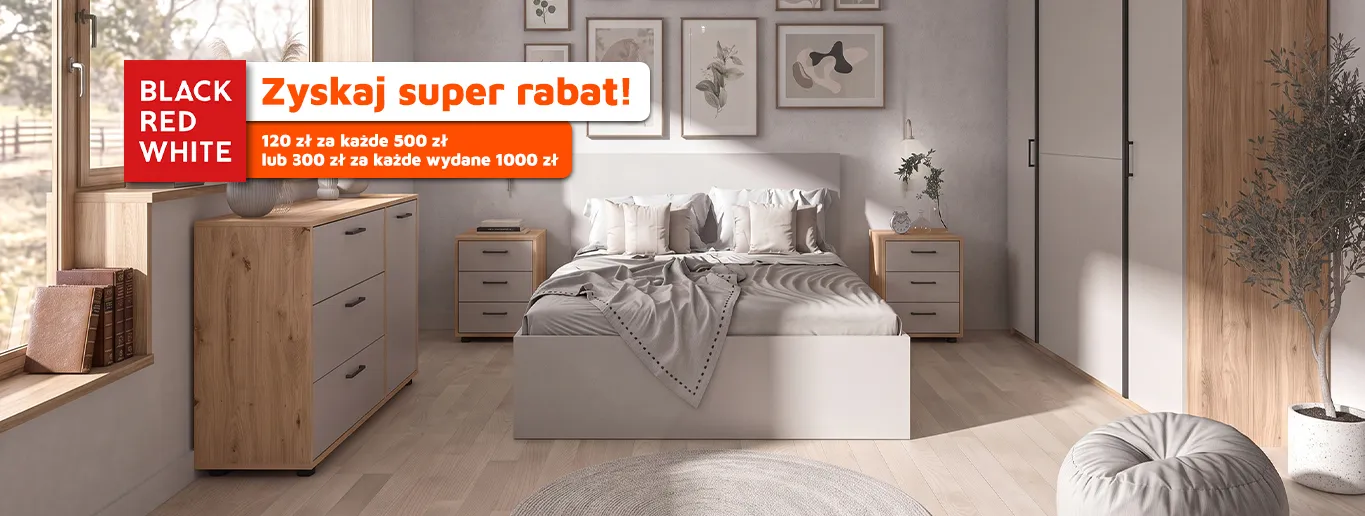 Black Red White - Zyskaj rabat 120 zł za każde 500 zł albo 300 zł za każde 1000 zł