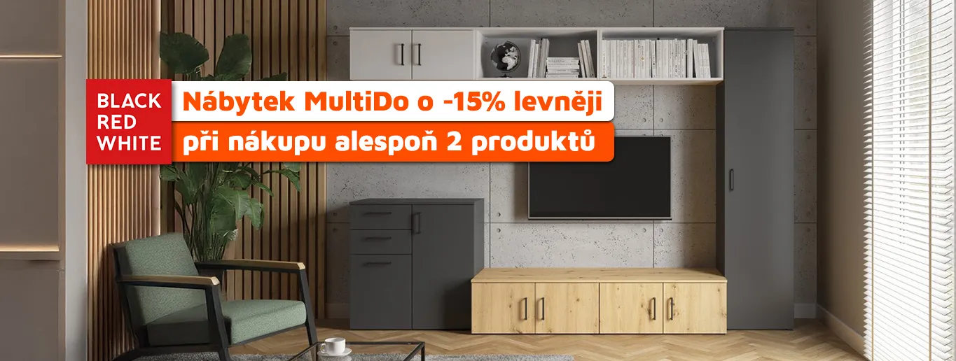 Nábytek MultiDo o -15 % levněji při nákupu alespoň 2 produktů