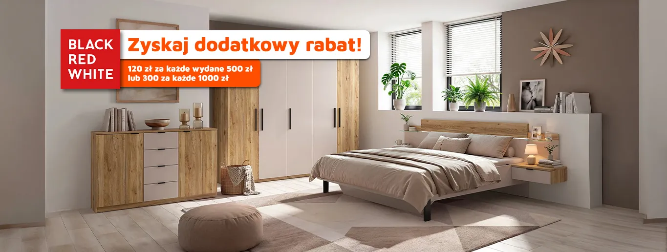 Zyskaj dodatkowy rabat na meble Black Red White
