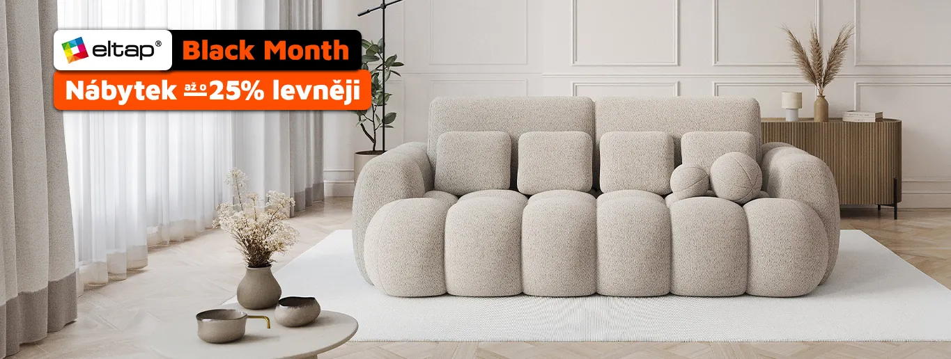 Black Month! Nábytek Eltap levněji až o 25 %