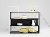 Prostorný kovový regál do obývacího pokoje Hyller Side 150x110