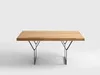 Konferenční stolek na kovových rámech Longo Solid Wood 100x60