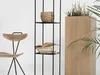 Praktický regál na kovových rámech do obývacího pokoje Tensio Pillar 5F 230x30 cm