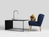 Konferenční stolek do obývacího pokoje Wall Metal 100x60